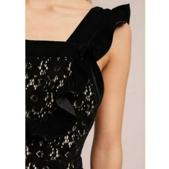 Anthropologie Nightcap Ruffled Velvet Lace Dress Size Small NWT $358 - Picture 2 of 16